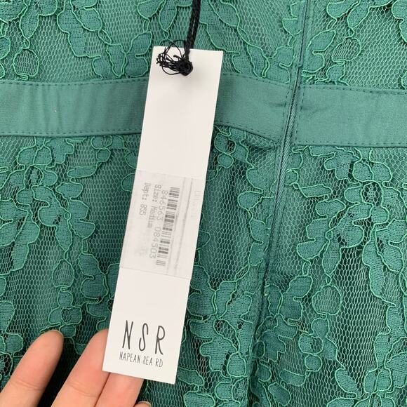 NWT NSR Floral Square Neck Midi Dress Size M - Picture 7 of 13